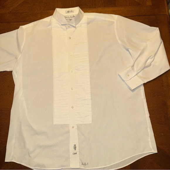 Ameritux mens white tuxedo shirt Polyester Cotton Blend L/S Size XL 34-35 - Picture 1 of 8